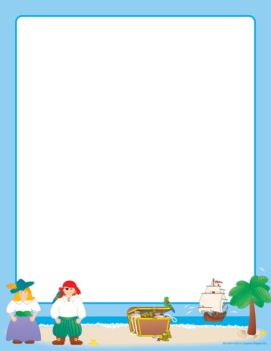 SHAPES ETC. Designer Paper - Pirates (50 Sheet Package)