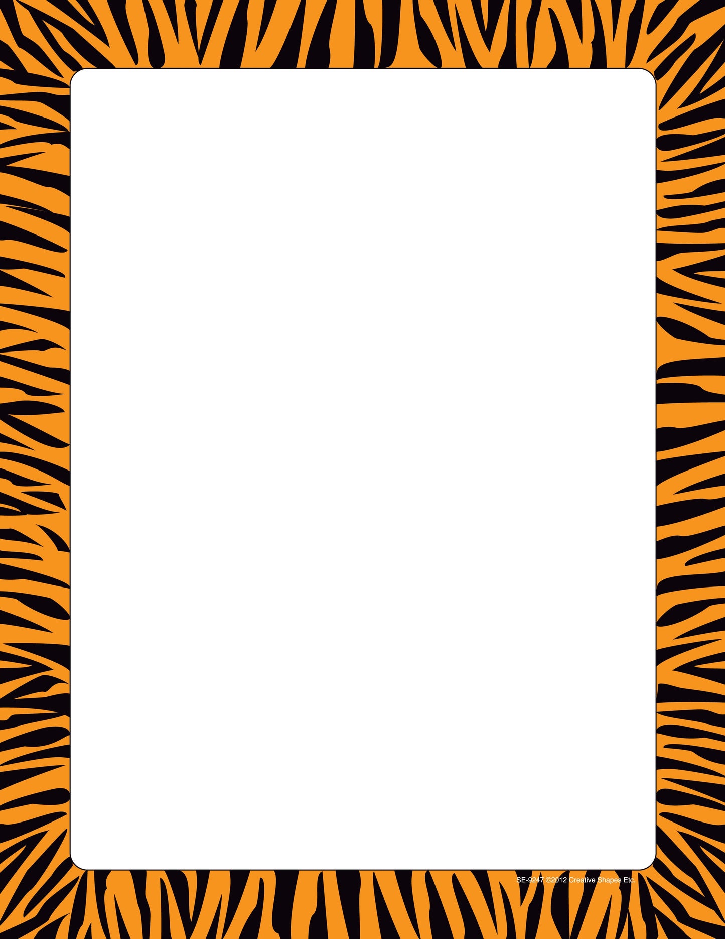 SHAPES ETC. Designer Paper - Tiger (50 Sheet Package)