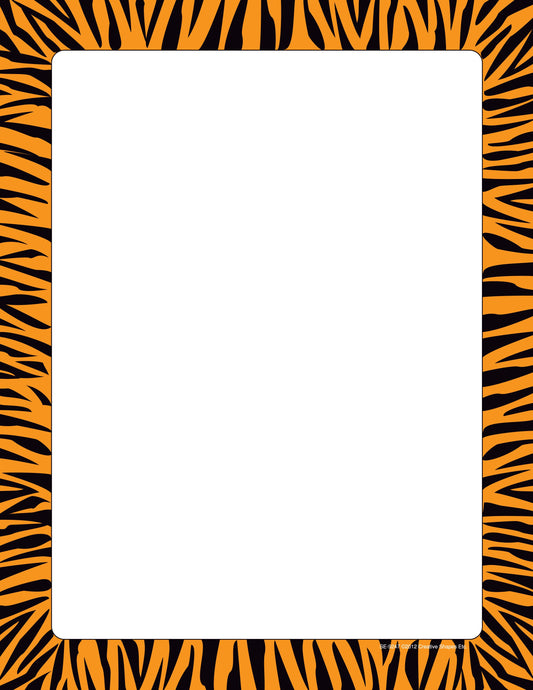 SHAPES ETC. Designer Paper - Tiger (50 Sheet Package)