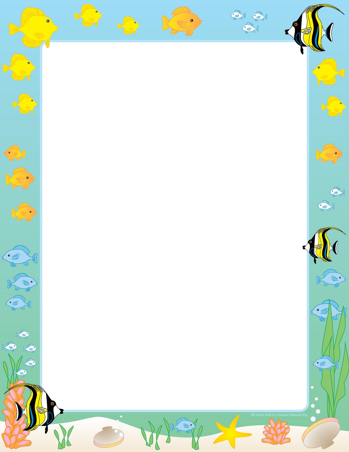 SHAPES ETC. Designer Paper - Tropical Fish (50 Sheet Package)