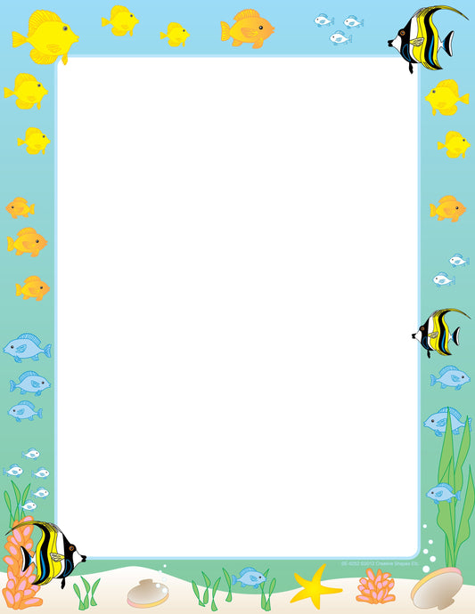 SHAPES ETC. Designer Paper - Tropical Fish (50 Sheet Package)