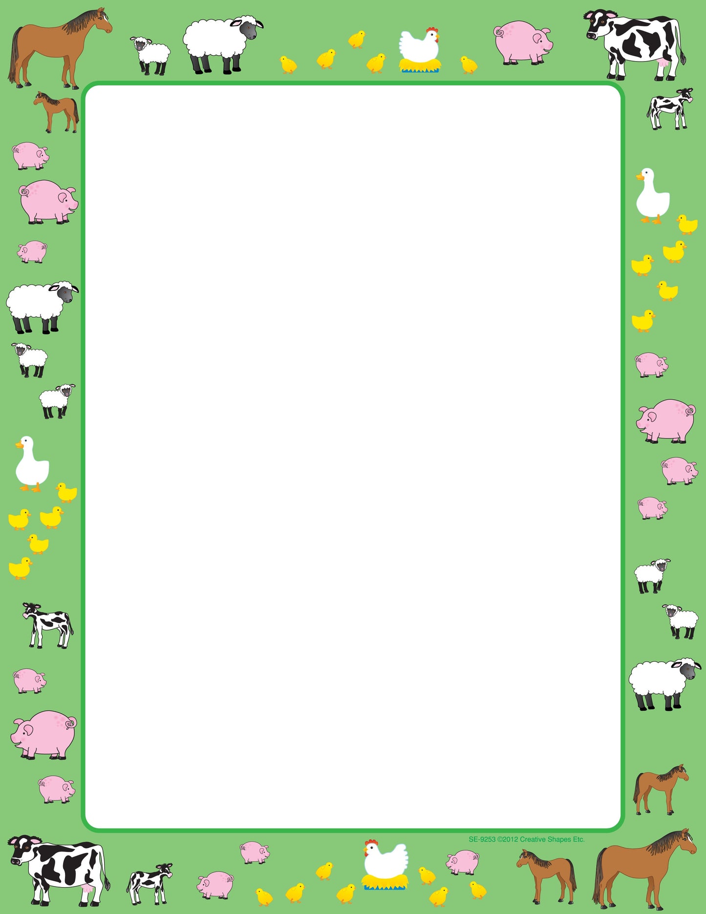 SHAPES ETC. Designer Paper - Farm (50 Sheet Package)