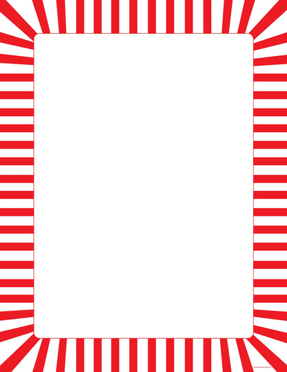 SHAPES ETC. Designer Paper - Candy Cane (50 Sheet Package)