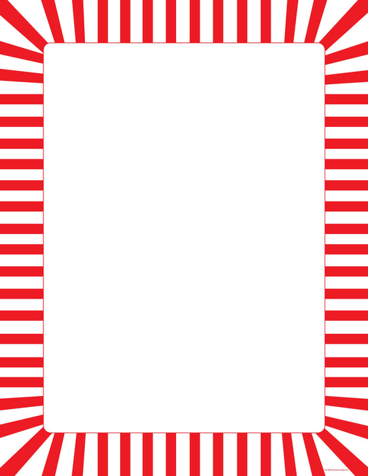 SHAPES ETC. Designer Paper - Candy Cane (50 Sheet Package)
