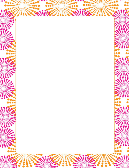 Designer Paper - Color Burst Pattern (50 Sheet Package)