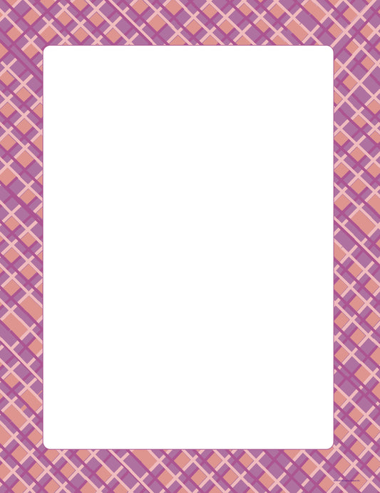 SHAPES ETC. Designer Paper - Pink Plaid (50 Sheet Package)