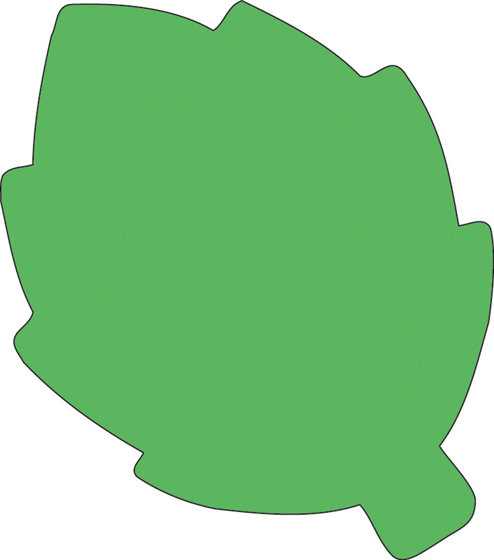 SHAPES ETC. Sticky Shape Notepad - Green Leaf