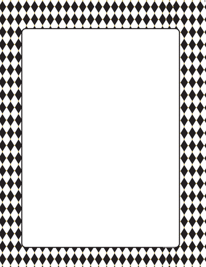 SHAPES ETC. Designer Paper - Harlequin with a chevron pattern (50 Sheet Package)