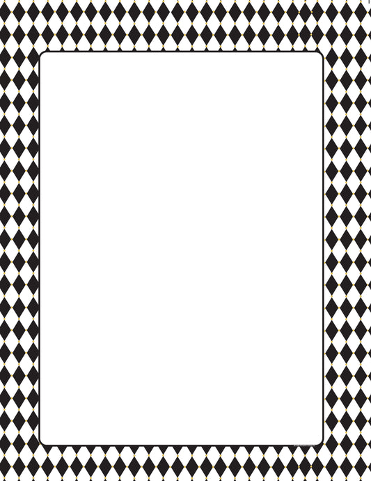 SHAPES ETC. Designer Paper - Harlequin with a chevron pattern (50 Sheet Package)