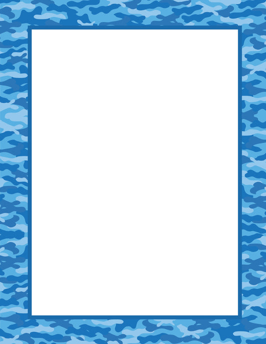 SHAPES ETC. Designer Paper - Water Camouflage (30 Sheet Package)