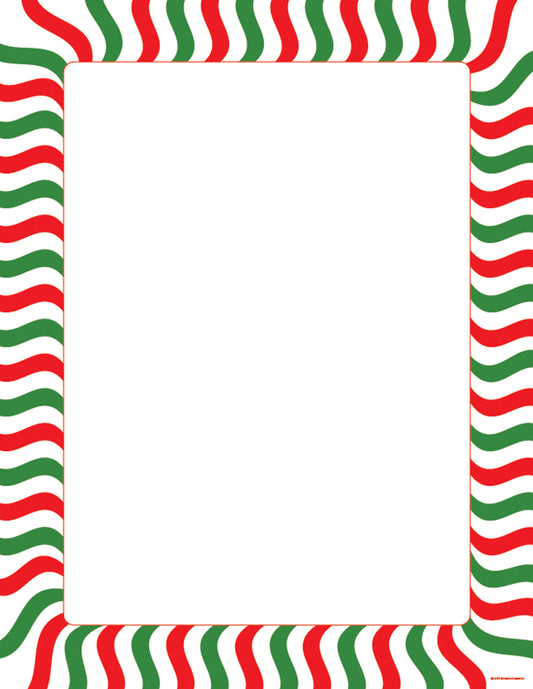 SHAPES ETC. Designer Paper - Peppermint Stripe (50 Sheet Package)
