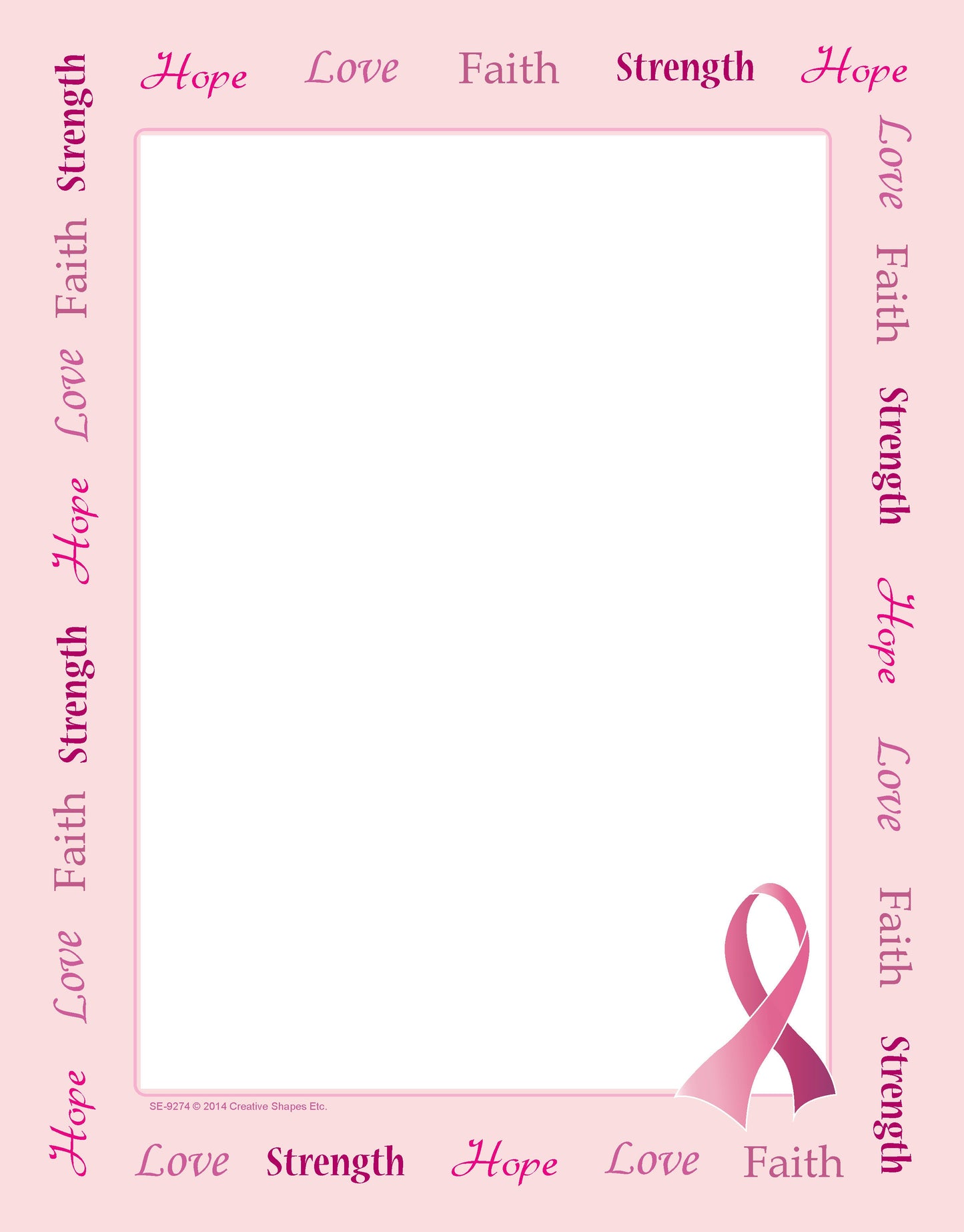 SHAPES ETC. Designer Paper - Awareness Ribbon (50 Sheet Package)