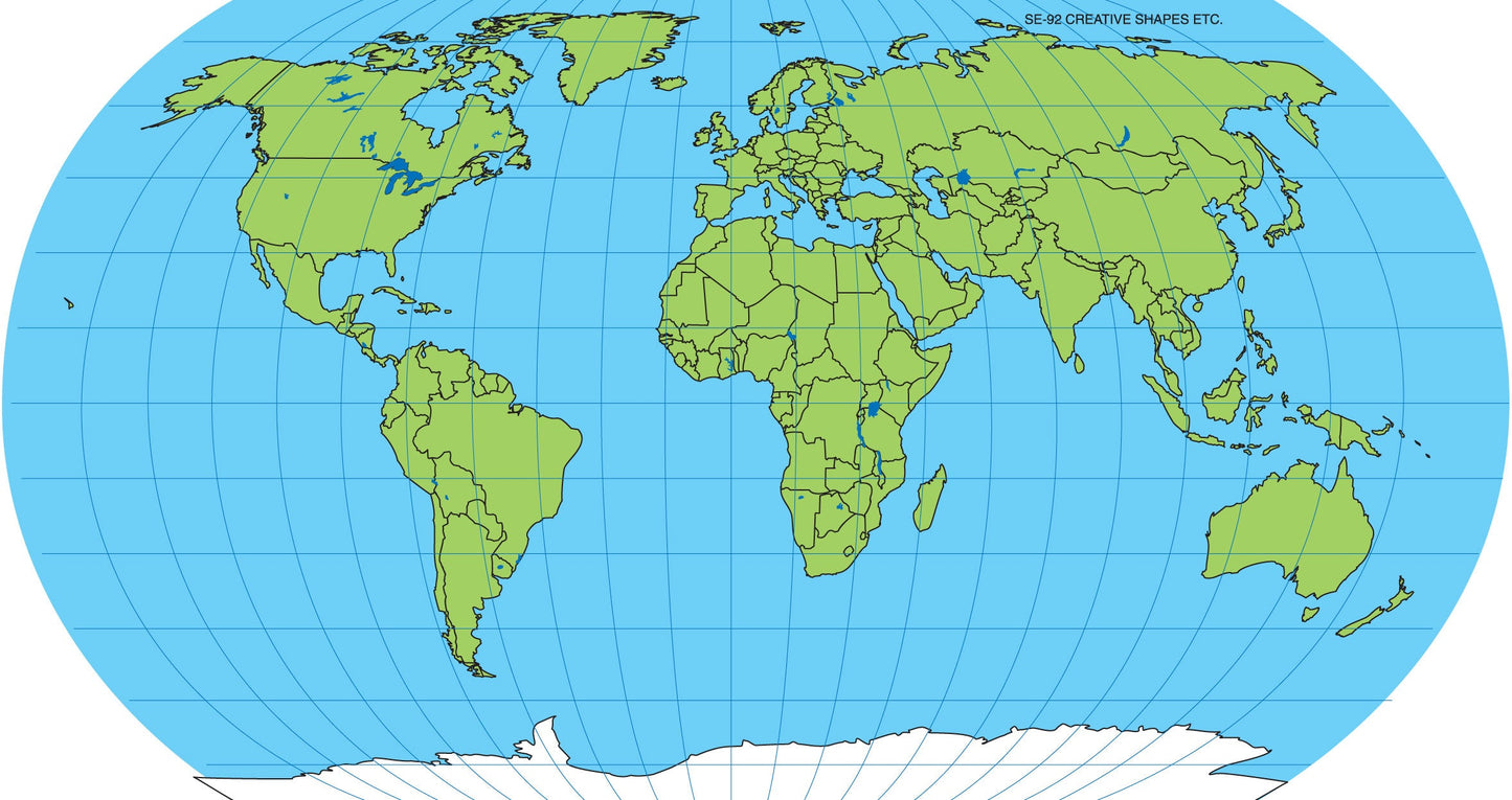 SHAPES ETC.  Large Notepad - Oval World