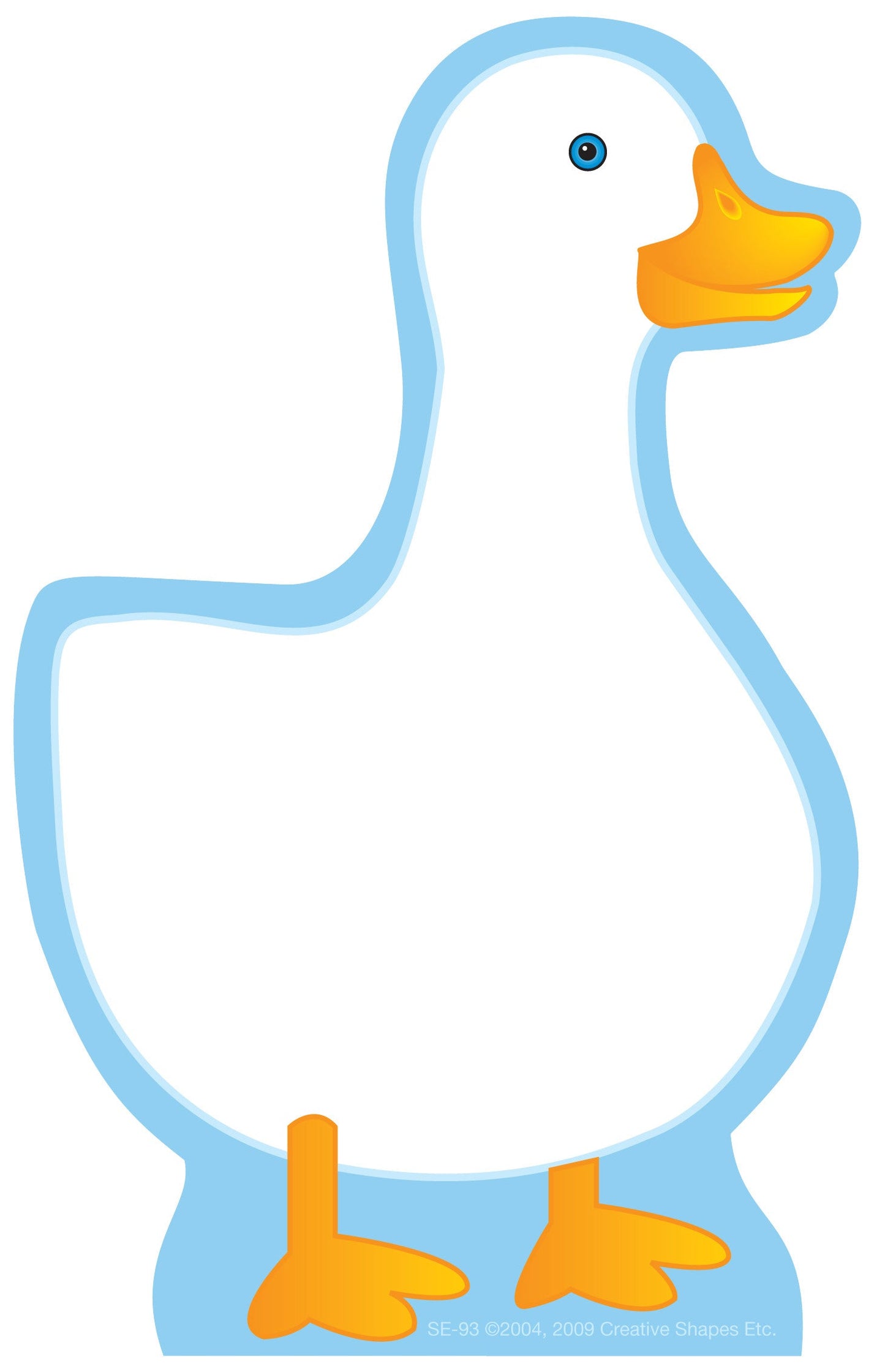 SHAPES ETC.  Large Notepad - Duck