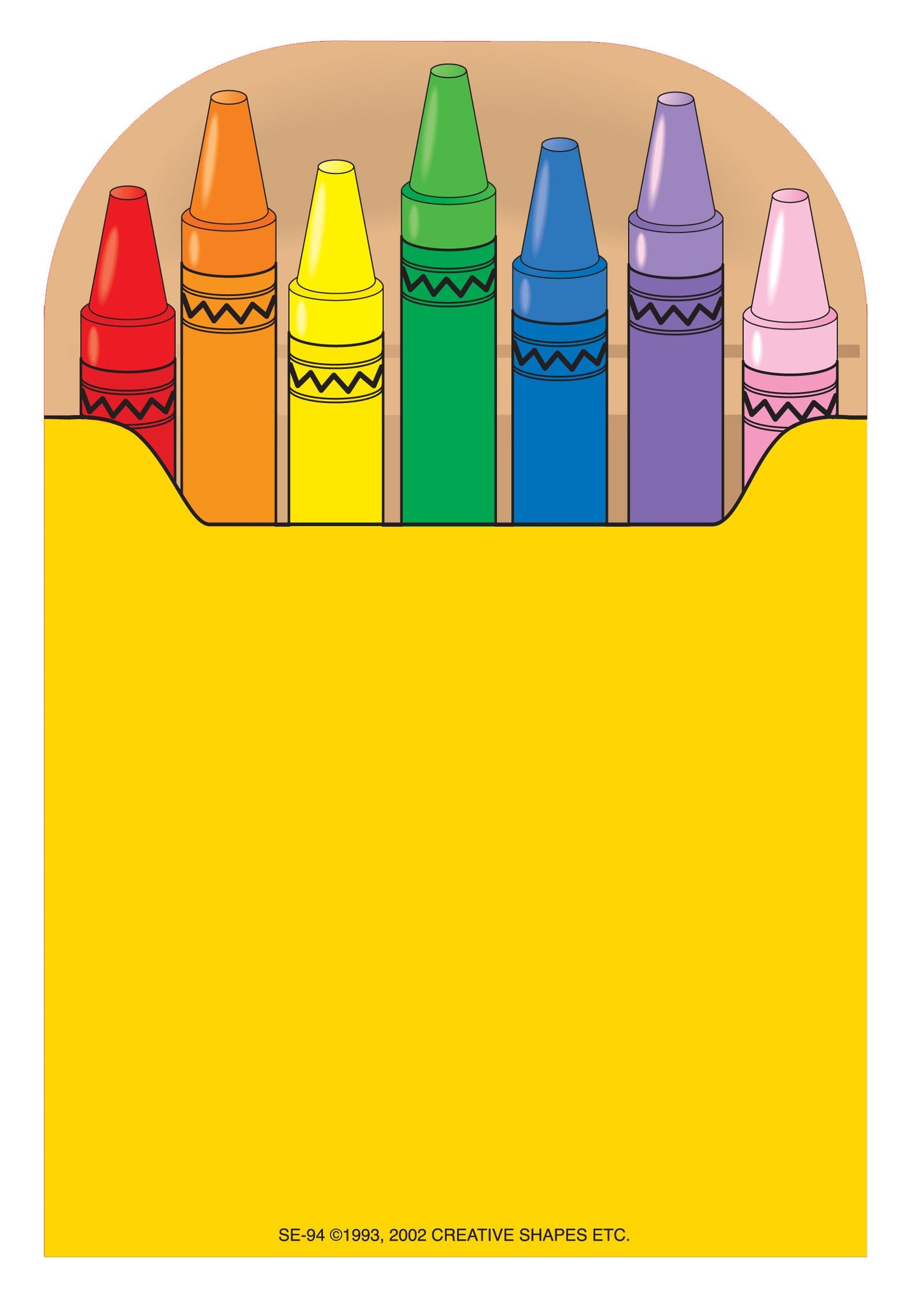 SHAPES ETC.  Large Notepad - Crayon Box
