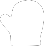 SHAPES ETC. Sticky Shape Notepad - Mitten