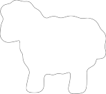 SHAPES ETC. Sticky Shape Notepad - Sheep/Lamb