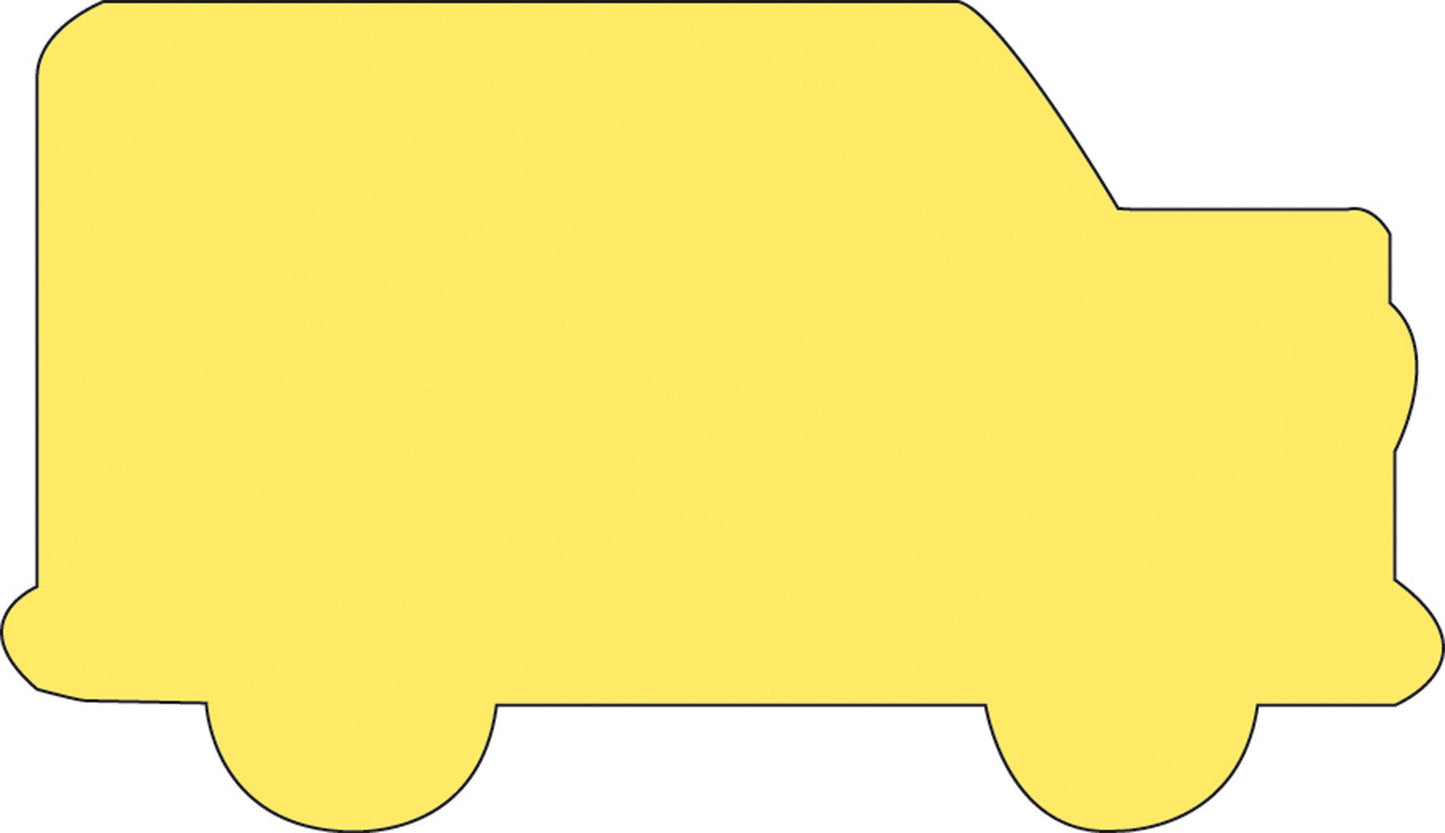 SHAPES ETC. Sticky Shape Notepad - School Bus