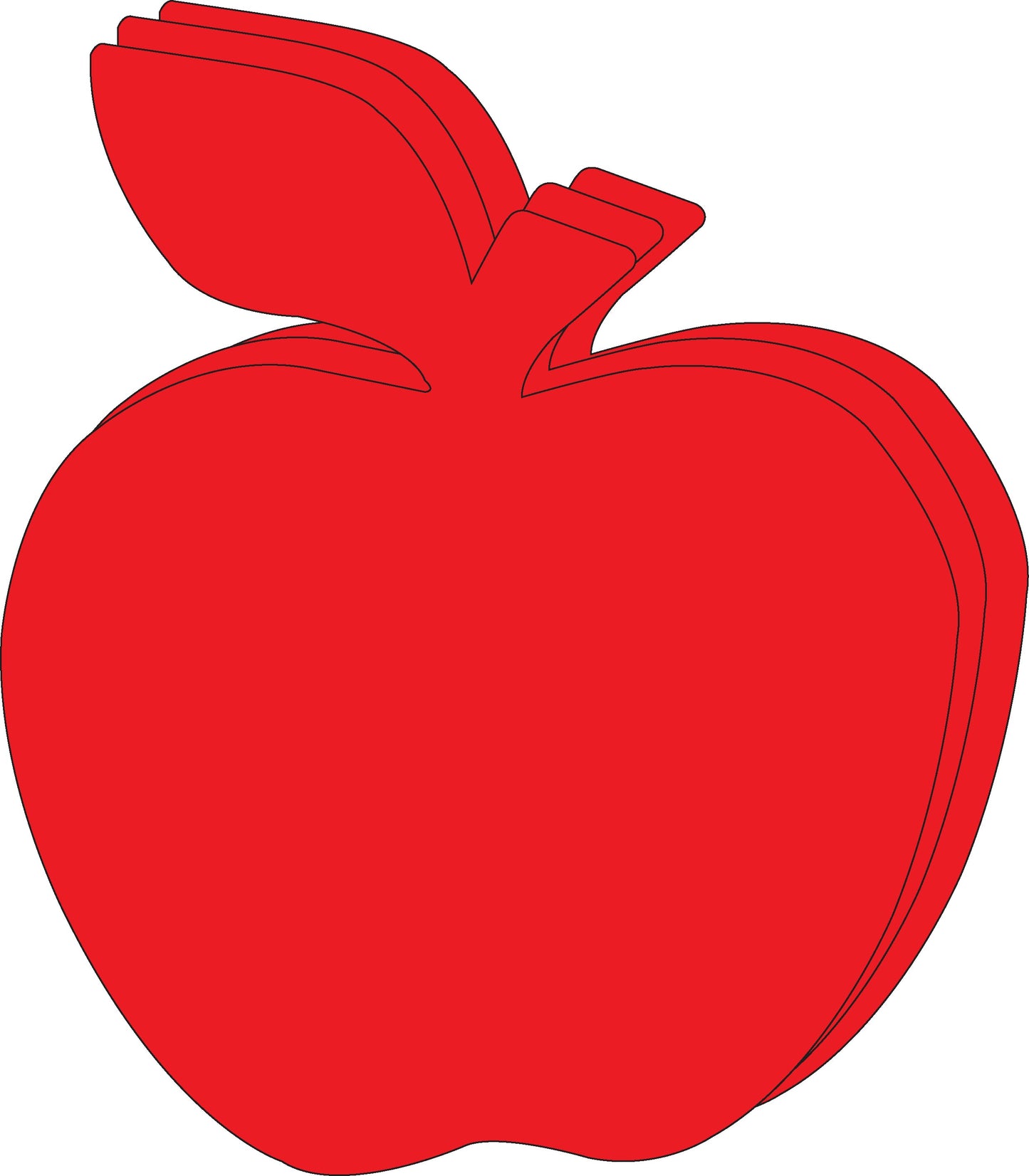 SHAPES ETC. Apple Single Color Super Cut-Outs- 8” x 10”