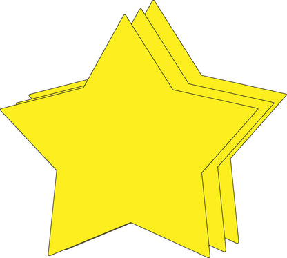 SHAPES ETC. Star Single Color Super Cut-Outs- 8” x 8”