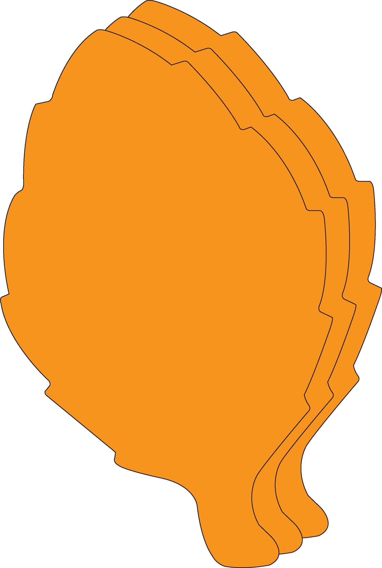 SHAPES ETC. Leaf Single Color Super Cut-Outs- 8” x 10”