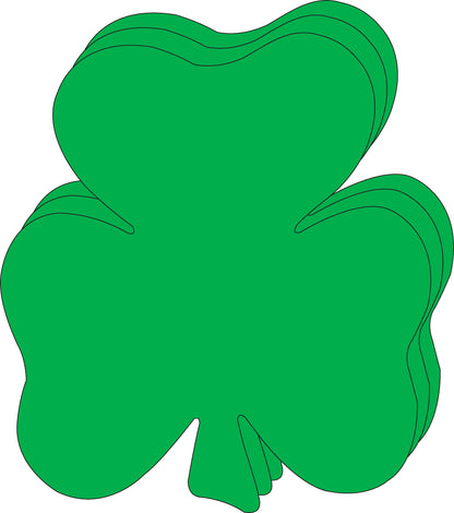 SHAPES ETC. Shamrock Single Color Super Cut-Outs- 8” x 9”