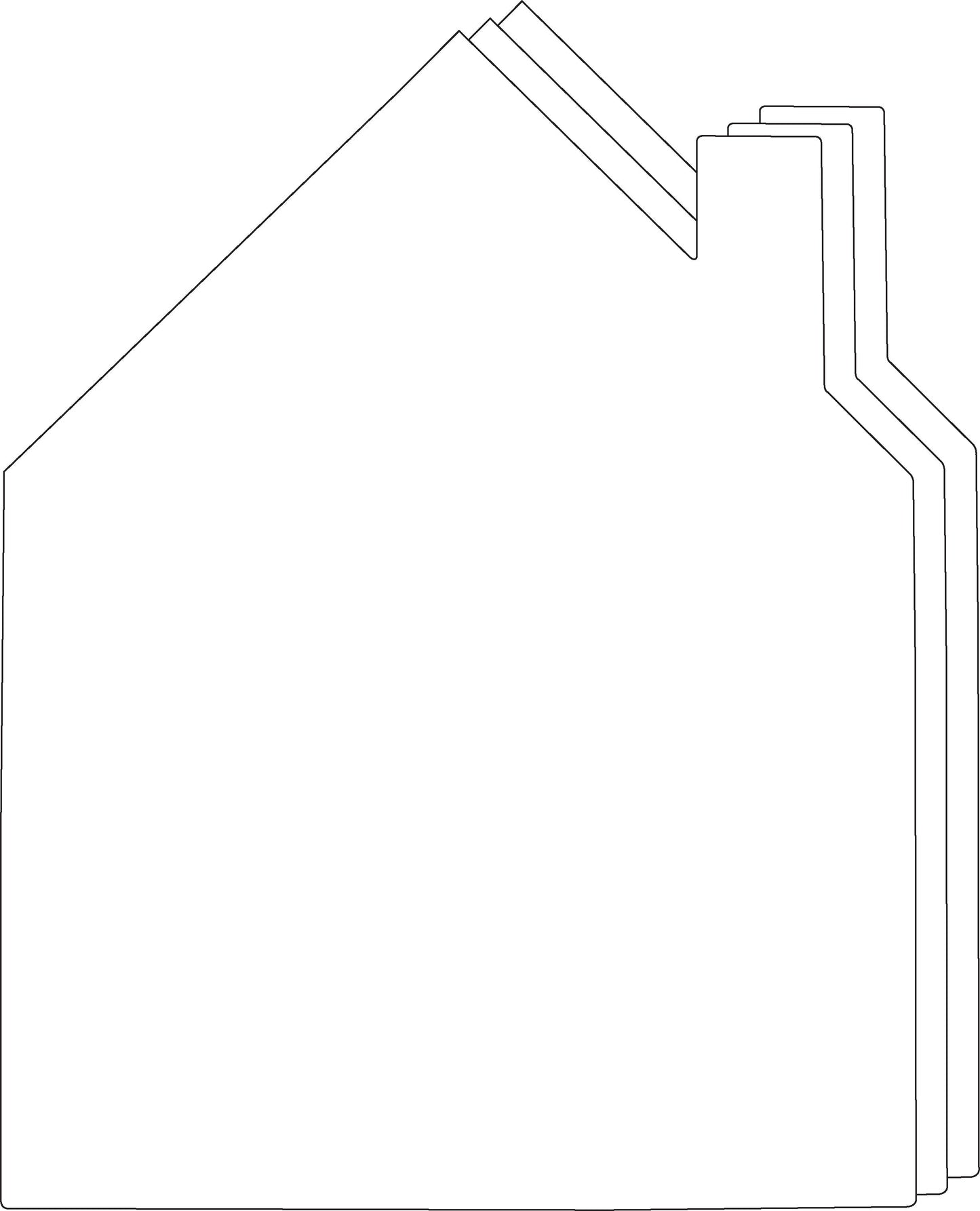 SHAPES ETC. House Single Color Super Cut-Outs- 8” x 10”
