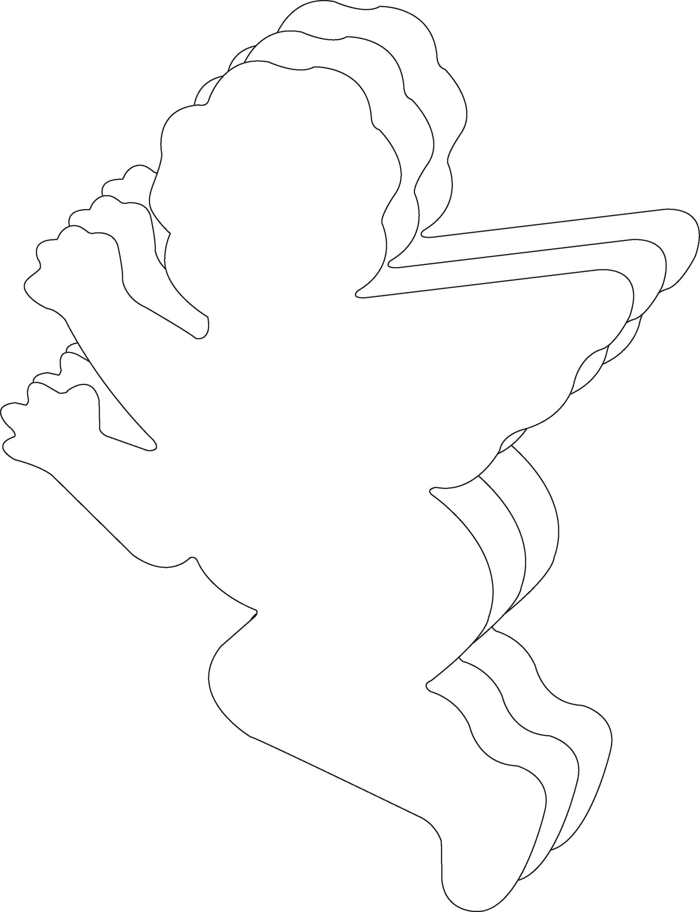 SHAPES ETC. Cupid Single Color Super Cut-Outs- 8” x 10”