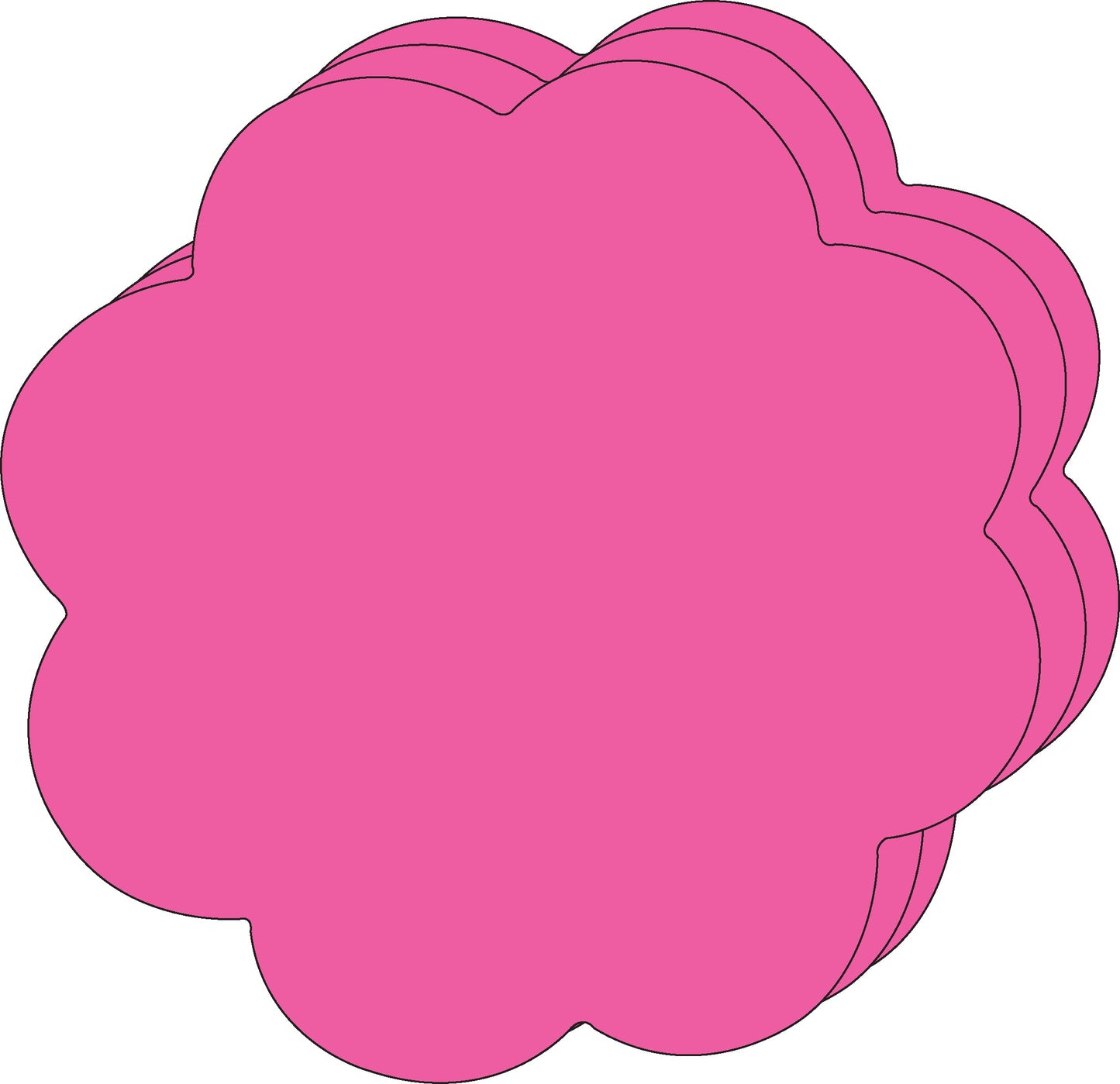 SHAPES ETC. Flower Single Color Super Cut-Outs- 8” x 10”
