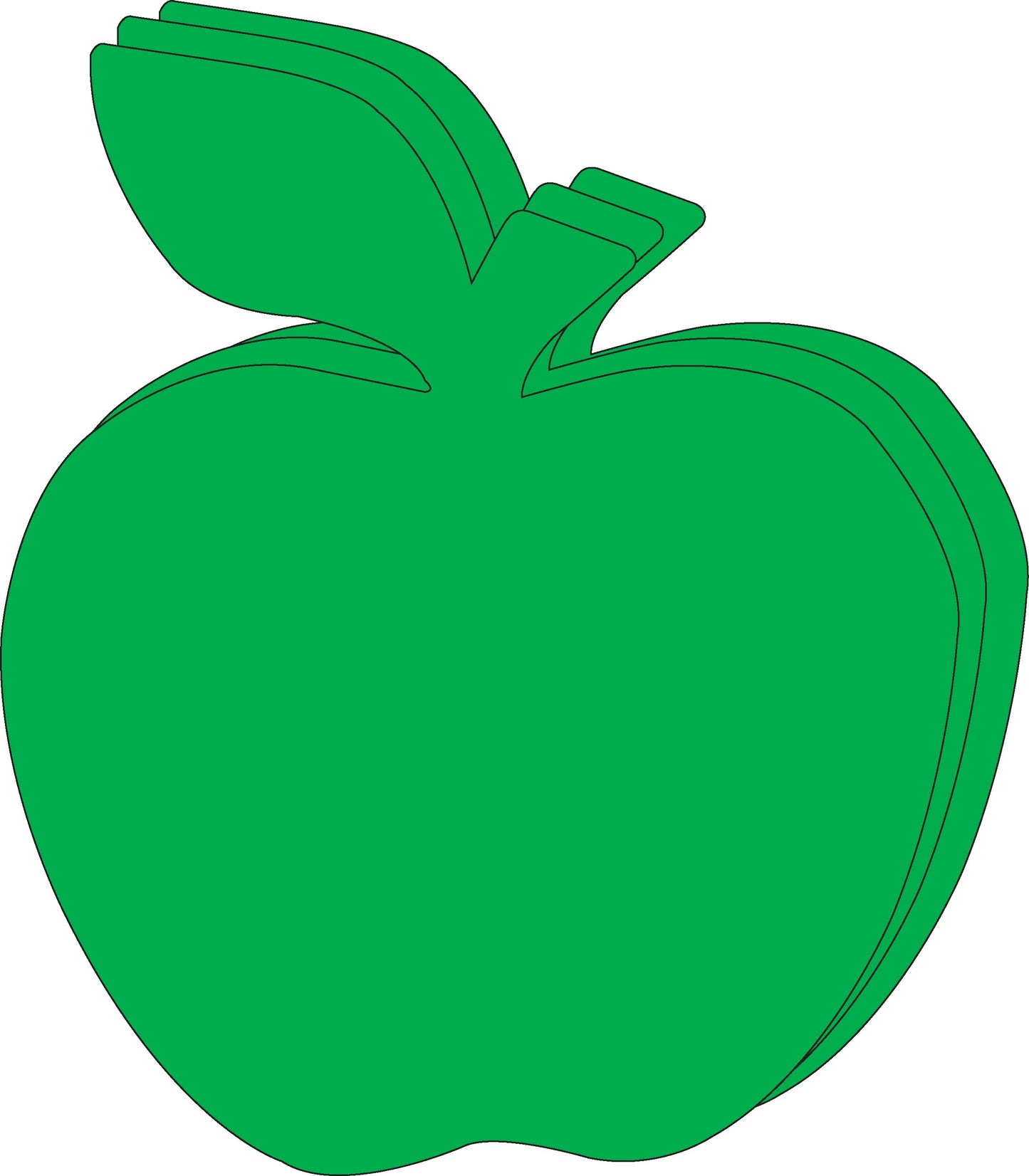 SHAPES ETC. Green Apple Single Color Super Cut-Outs- 8” x 10”