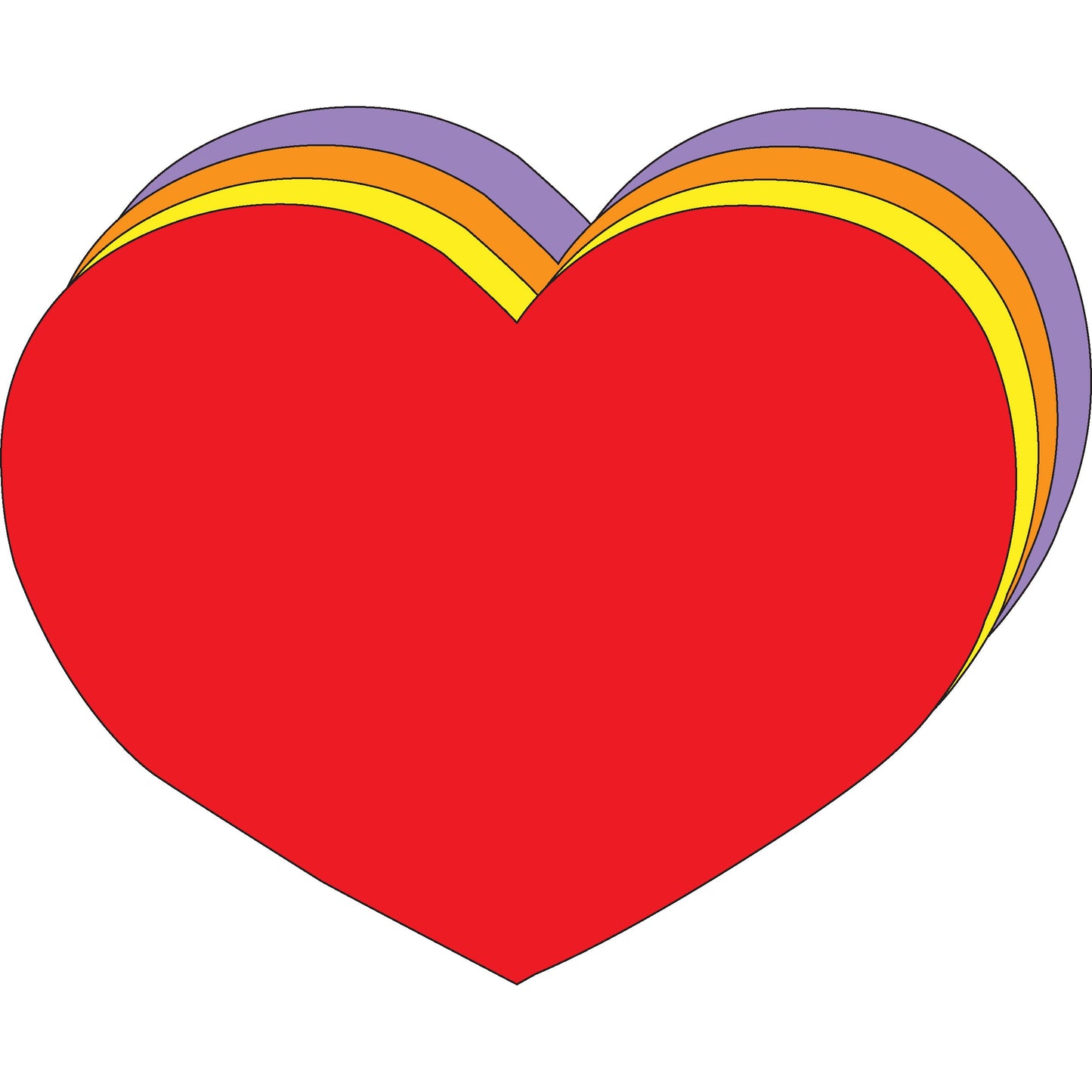 SHAPES ETC. Heart Assorted Color Super Cut-Outs- 8” x 10”