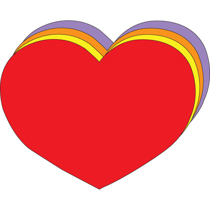 SHAPES ETC. Heart Assorted Color Super Cut-Outs- 8” x 10”