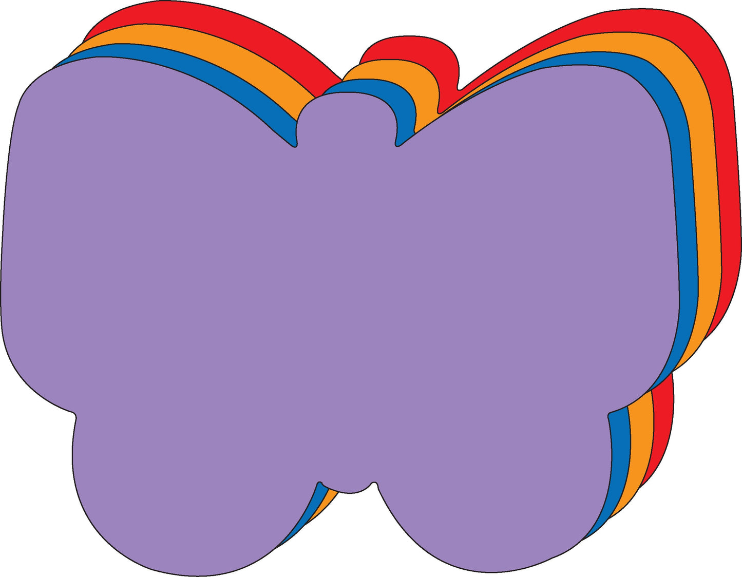 SHAPES ETC. Butterfly Assorted Color Super Cut-Outs- 8” x 10”
