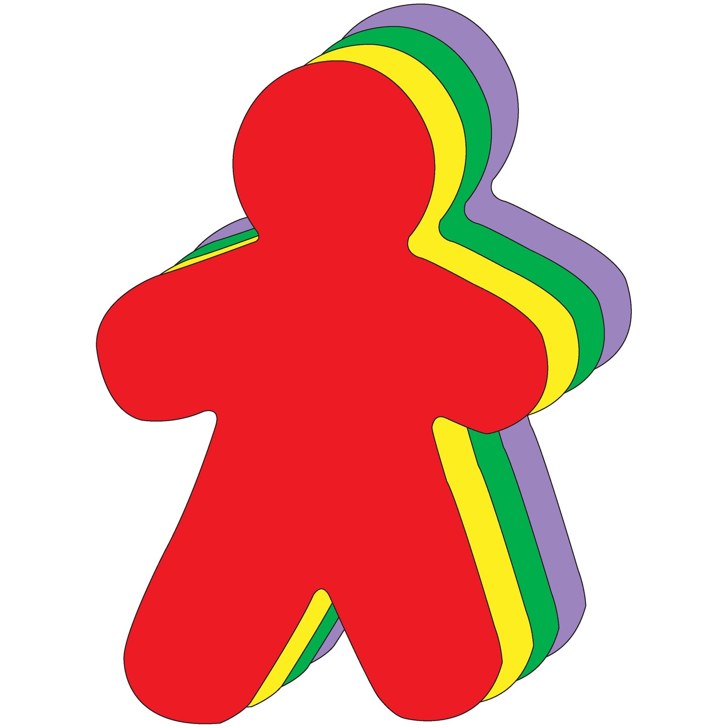 SHAPES ETC. Person Assorted Color Super Cut-Outs- 8” x 10”