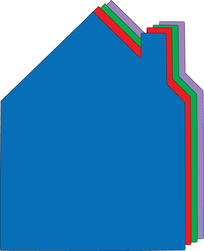 SHAPES ETC. House Assorted Color Super Cut-Outs- 8” x 10”