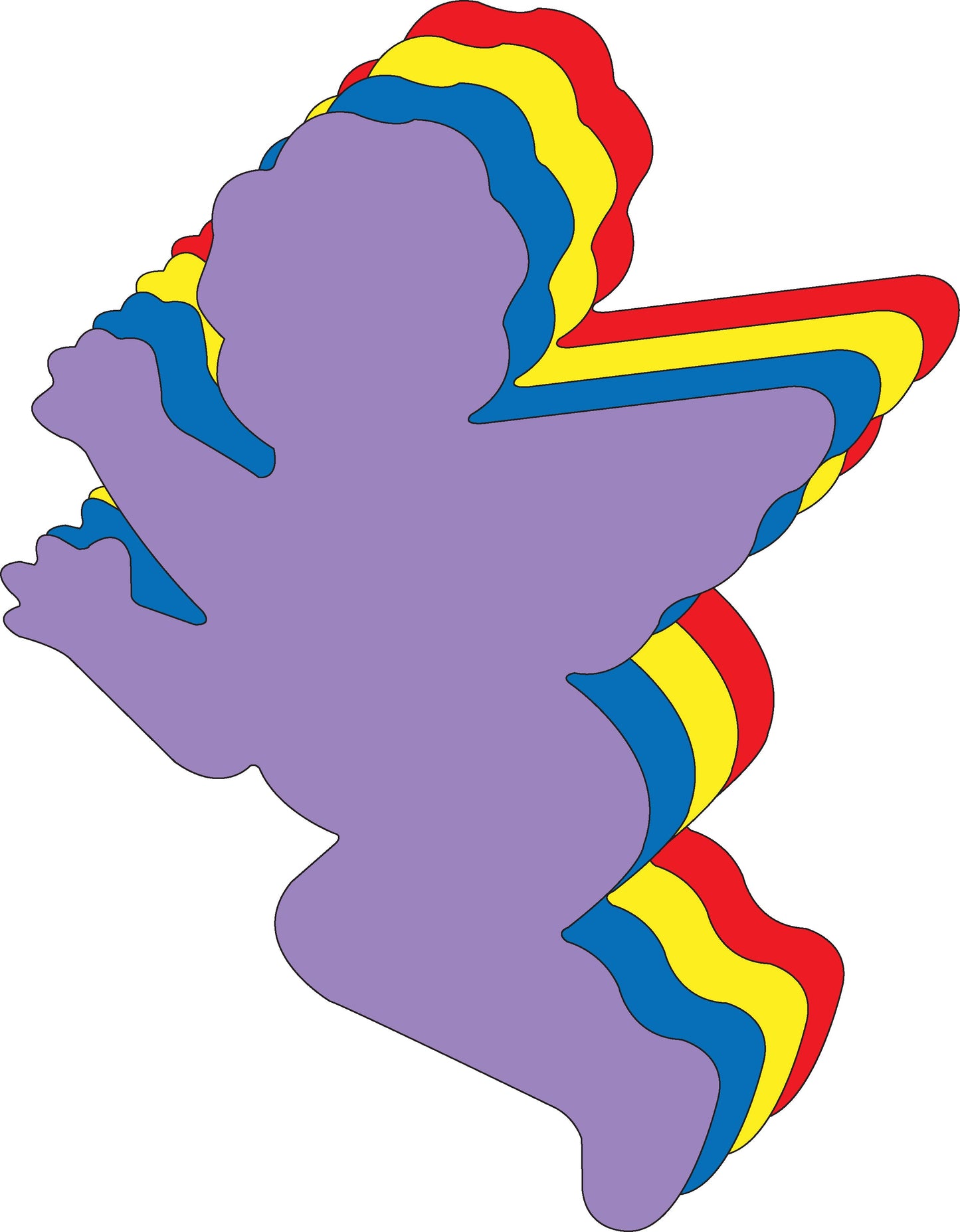 SHAPES ETC. Cupid Assorted Color Super Cut-Outs- 8” x 10”