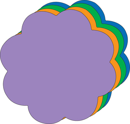 SHAPES ETC. Flower Assorted Color Super Cut-Outs- 8” x 10”