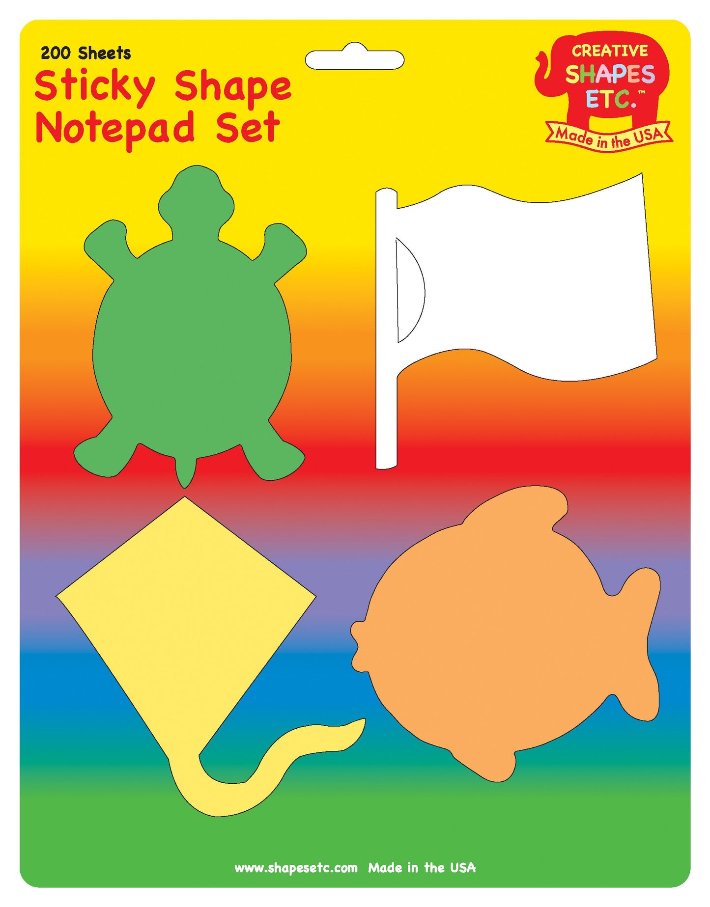 SHAPES ETC. Sticky Notepad Set - Summer