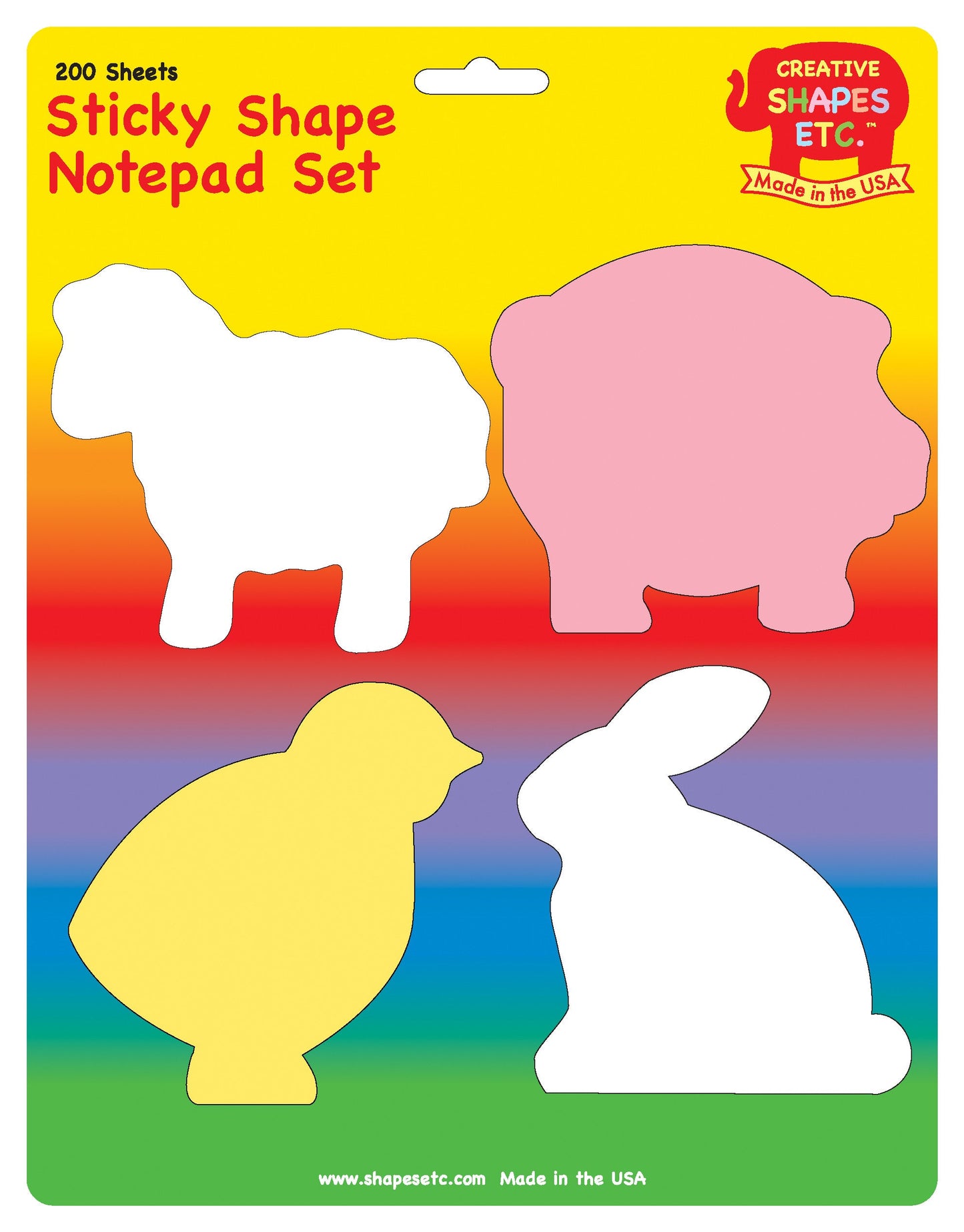 SHAPES ETC. Sticky Notepad Set - Farm