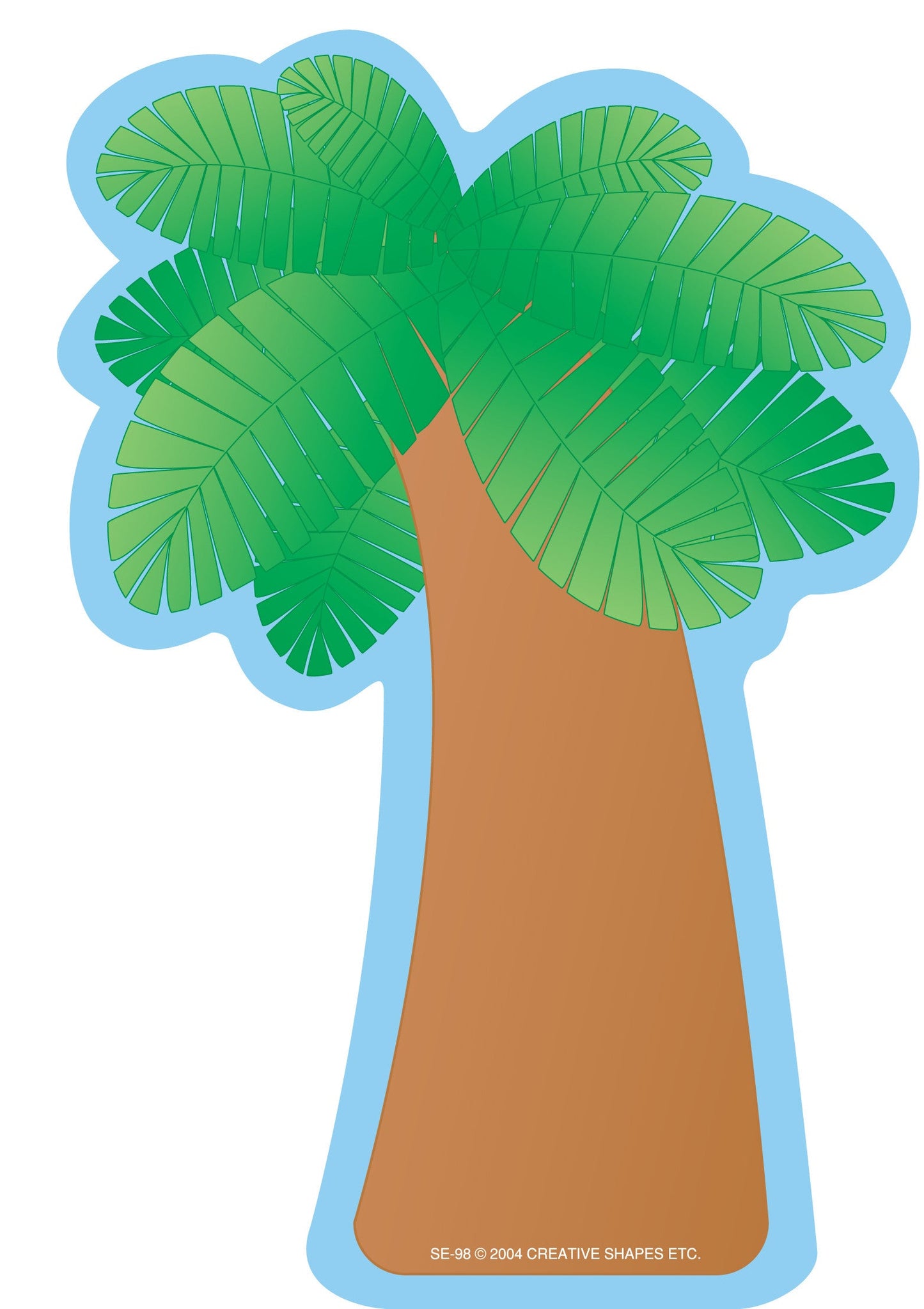 SHAPES ETC.  Large Notepad - Palm Tree