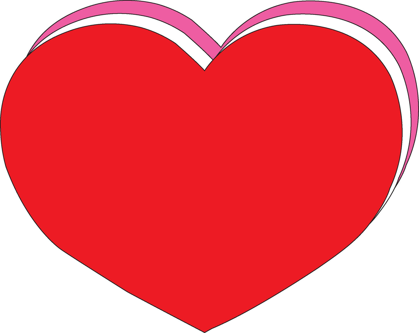 SHAPES ETC. Heart Tri-Color Super Cut-Outs- 8” x 10”