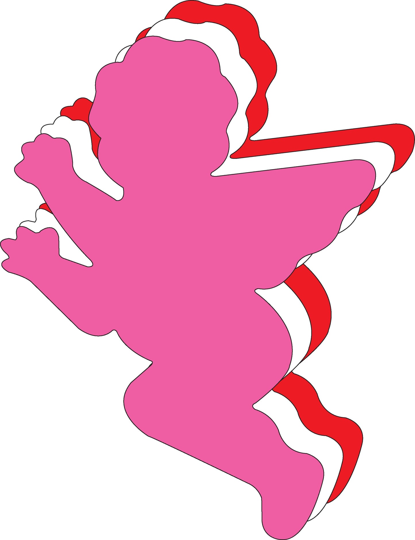 SHAPES ETC. Cupid Tri-Color Super Cut-Outs- 8” x 10”
