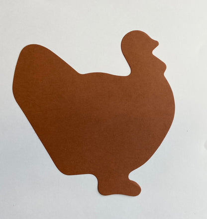 SHAPES ETC. Turkey Single Color Super Cut-Outs- 8” x 10”