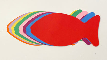 SHAPES ETC. Faith Fish Large Assorted Color Cut-Outs