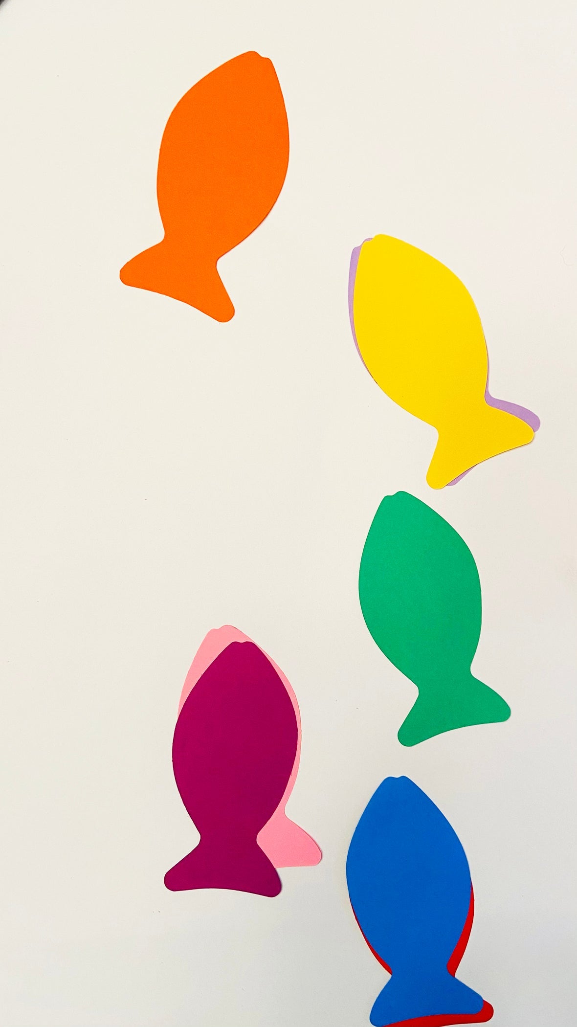 SHAPES ETC. Faith Fish Large Assorted Color Cut-Outs