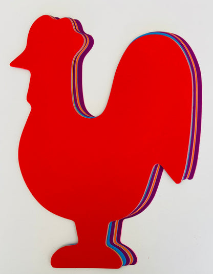 SHAPES ETC. Rooster Assorted Color Super Cut-Outs- 8” x 10”