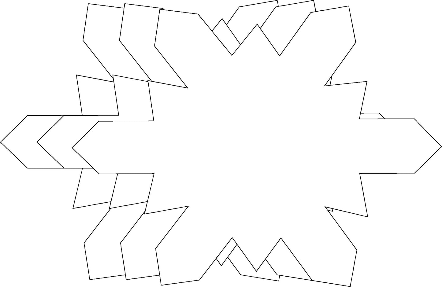 SHAPES ETC. Snowflake Single Color Super Cut-Outs- 8” x 10”