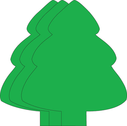 SHAPES ETC.  Tree Single Color Super Cut-Outs- 8” x 10”