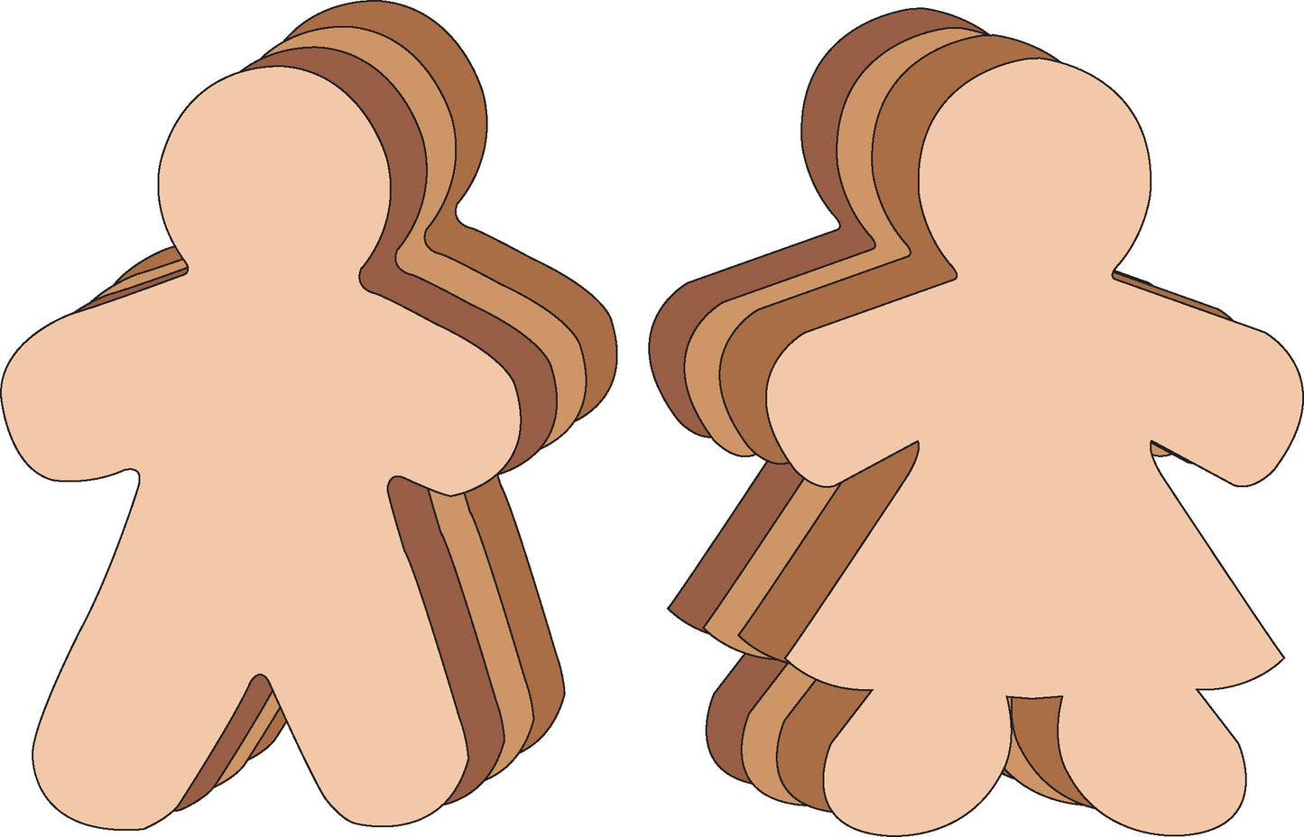 SHAPES ETC. Kid Shape Set Multicultural Super Cut-Outs- 8” x 10”