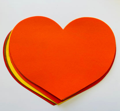 SHAPES ETC. Holiday Thanksgiving Heart Assorted Color Super Cut-Outs - 8in x 10in